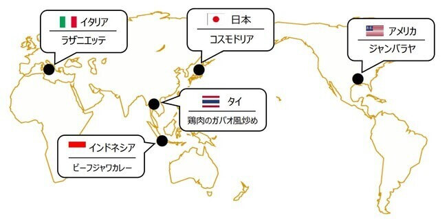 今年はイタリア、アメリカ、タイ、インドネシアを旅できる、2022年のロイヤルデリの世界を旅する福袋