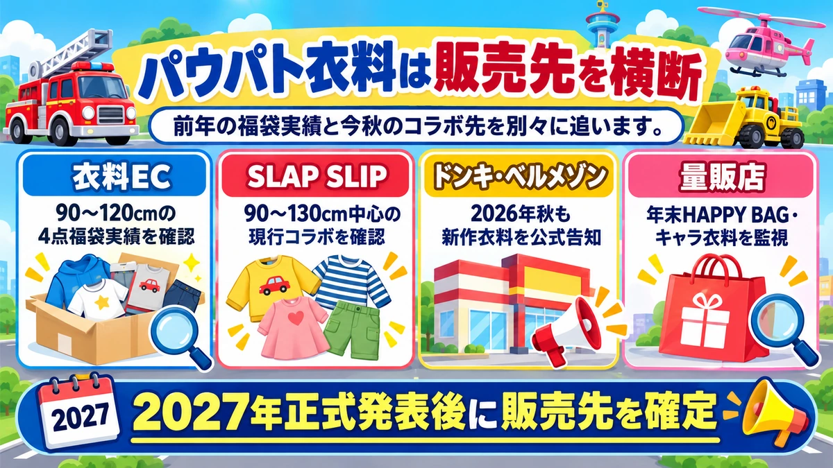 パウパト衣料福袋を衣料EC・子供服ブランド・量販店から探す図